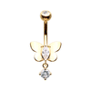 Titalee Butterfly Belly Ring with Gold Plating