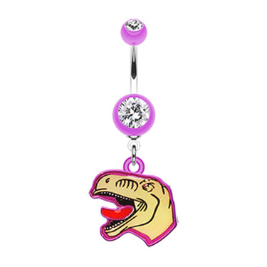 Ralph The Raptor Belly Piercing - Dangling Belly Ring. Navel Rings Australia.