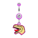 Ralph The Raptor Belly Piercing - Dangling Belly Ring. Navel Rings Australia.