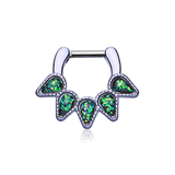 Mercedes Opal Spear Septum Ring