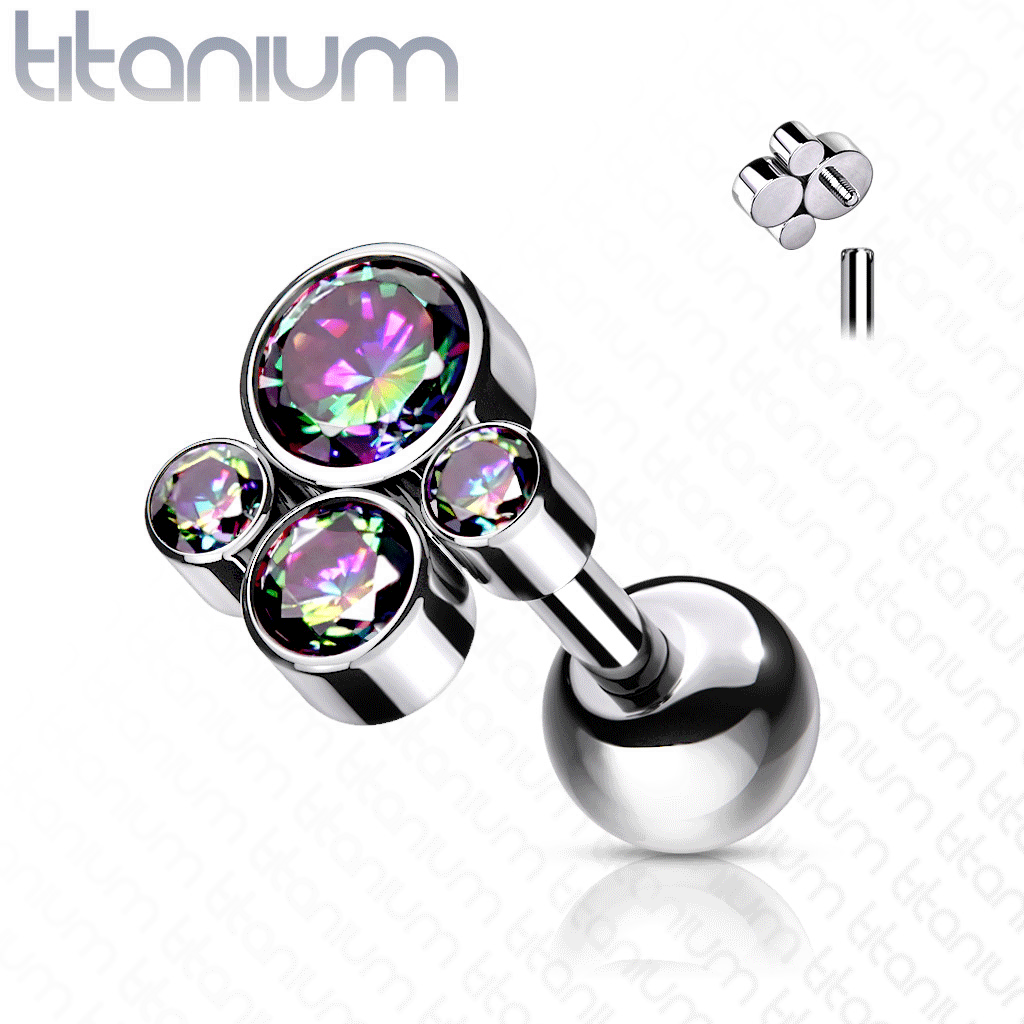 Titanium 2025 cluster earring
