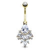 Razzle Dazzle Belly Ring in 14K Yellow Gold