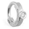 TummyToys® Solid White Gold with Real Diamond Solitaire