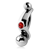 Classic Gem Belly Shield - Orbital and Shield. Navel Rings Australia.