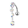 Climbing Wisteria Reverse Belly Piercing - Reverse Top Down Belly Ring. Navel Rings Australia.