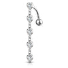 Chain of Hearts Reverse Belly Bar