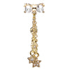 Twilight Drop Reverse Belly Ring in Gold