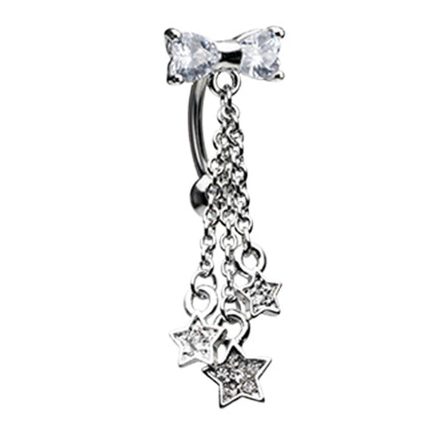 Twilight Drop Reverse Belly Ring - Reverse Top Down Belly Ring. Navel Rings Australia.