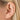 4.5mm Diamond Flower and Dangle Threaded Stud Earring by Maria Tash in 14K Rose Gold. Flat Stud. - Earring. Navel Rings Australia.