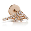 Diamond Web Earring by Maria Tash in 14K Rose Gold. Flat Stud.