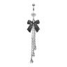 Antique Tasseled Ribbon Belly Dangle - Dangling Belly Ring. Navel Rings Australia.