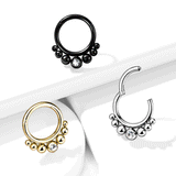 Scarlett Segment Ring Body Jewellery with Titanium Plating