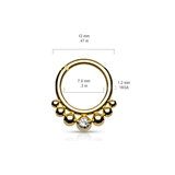 Scarlett Segment Ring Body Jewellery with Titanium Plating