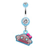 Lilly Bot Dangling Belly Button Ring - Dangling Belly Ring. Navel Rings Australia.