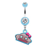 Lilly Bot Dangling Belly Button Ring - Dangling Belly Ring. Navel Rings Australia.