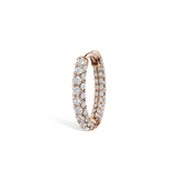 Diamond Five Row Pavé Hoop Earring (Bottom Hinge) by Maria Tash in Rose Gold