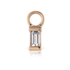 3mm Diamond Baguette Charm by Maria Tash in Rose Gold.
