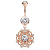 Ambrosial Belly Ring with 14K Rose Gold Plating