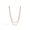 Long Double Chain Connecting Charm by Maria Tash in Rose Gold
