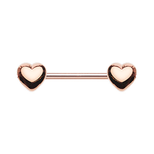 Classic Heart Nipple Body Jewellery with Rose Gold Plating - Nipple Ring. Navel Rings Australia.