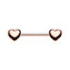 Classic Heart Nipple Body Jewellery with Rose Gold Plating