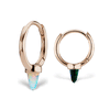 Single Short Opal Spike Non-Rotating Clicker by Maria Tash in Rose Gold