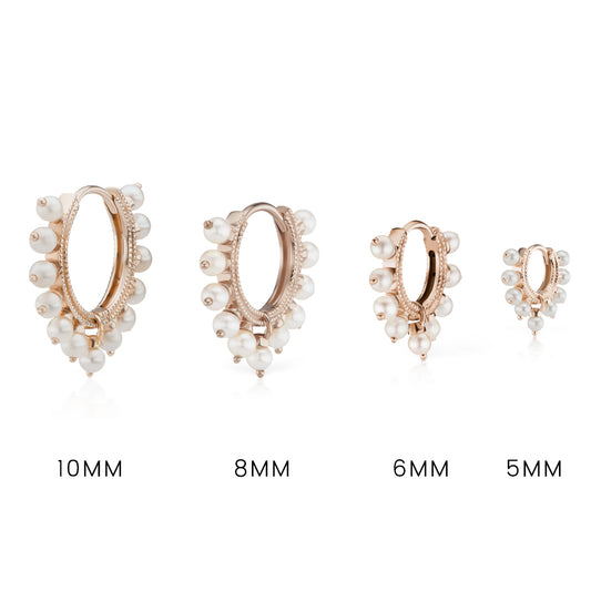 Pearl Coronet Earring by Maria Tash in 14K Rose Gold - Earring. Navel Rings Australia.