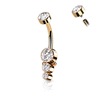 Océane Gouttelettes Belly Ring with Rose Gold Plating