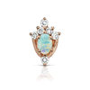 Opal and Diamond MT Tiara Earstud by Maria Tash in 18K Rose Gold. Butterfly Stud.