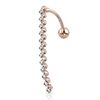 Diamond Forever Reverse Belly Piercing with Rose Gold Plating