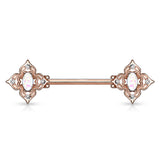 Opal Dusk Nipple Jewellery with Rose Gold Plating - Nipple Ring. Navel Rings Australia.