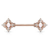 Opal Dusk Nipple Jewellery with Rose Gold Plating