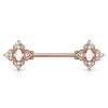 Opal Dusk Nipple Jewellery with Rose Gold Plating
