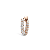 Diamond Five Row Pavé Hoop Earring (Bottom Hinge) by Maria Tash in Rose Gold
