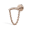 Single Chain Drape Threaded Stud Earring by Maria Tash in 14K Rose Gold