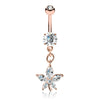 Bae's Florist Belly Bar with Rose Gold Plating