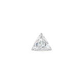 Invisible Set Triangle Diamond Threaded Stud Earring by Maria Tash in 18K Rose Gold. Flat Stud.
