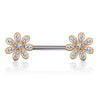 Fusioń Flower Nipple Jewellery with Rose Gold Plating