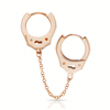 Handcuff Clickers with Medium Chain Earring by Maria Tash in Rose Gold