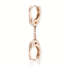 Handcuff Clickers with Short Chain Earring by Maria Tash in Rose Gold