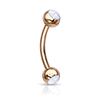 16g Petite Cloud Nine Navel Ring with Rose Gold Plating