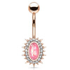 Regal Relics Opal Belly Bar with Rose Gold Plating