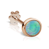 Threaded Opal Earring by Maria Tash in 14K Rose Gold. Flat Stud.