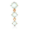 Opaline Top Drop Belly Bar with Rose Gold Plating