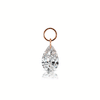 Pear Floating Diamond Charm by Maria Tash in Rose Gold.