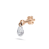 4mm Floating Pear Diamond Threaded Charm Earring by Maria Tash in 14K Rose Gold.