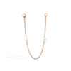 Double Pearl Chain Connecting Charm by Maria Tash in Rose Gold