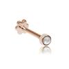 Natural Pearl Earring by Maria Tash in 14K Rose Gold. Flat Stud.