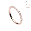 Crystal SIDE Paved Segment Clicker with Rose Gold Plating