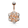 Rose Gold Primrose Navel Ring